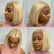 Short Straight Bob Wig Human Hair Wigs Blonde 613 Colored Lace Front Human Hair Wigs 13x6 Lace Frontal Human Hair Wig For Women