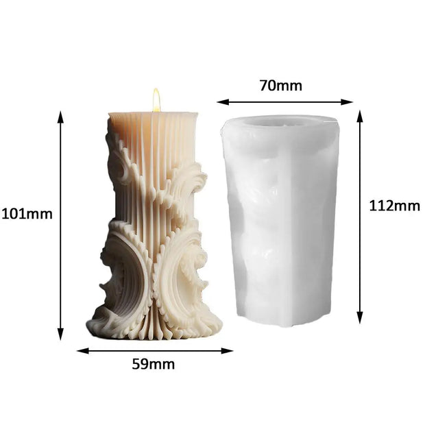 European Cylindrical Aromatherapy Candle Silicone Mold DIY Minimalist Design for Customized Stone Grinding Tool Expansion Gift