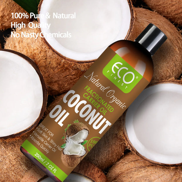 200ml Nourishing Moisturising Coconut Oil Massage Shave Skin Care Conditioning Nourish Hair Smooth Frizz