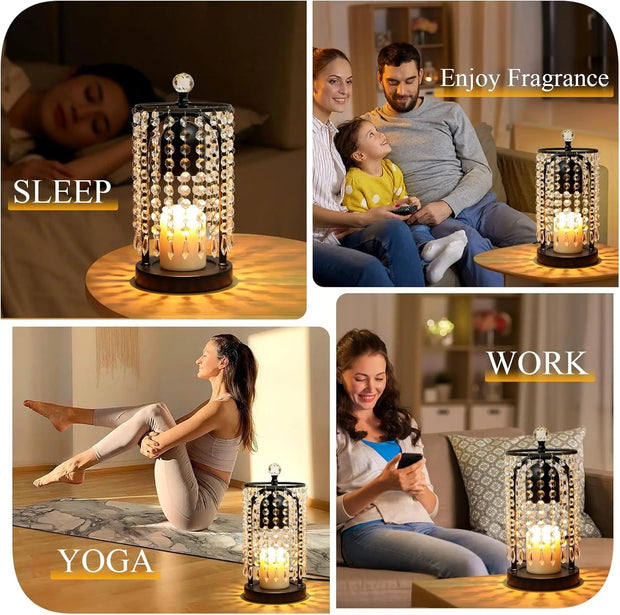 Home Decoration Black Warm Candle LampMelting Wax Lamp Candle Adjustable Candle Lamp Bedroom Atmosphere Desk Lamp