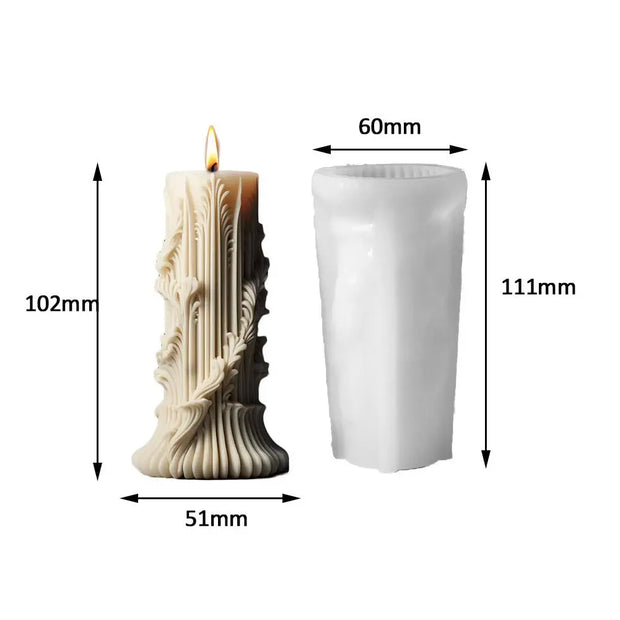 European Cylindrical Aromatherapy Candle Silicone Mold DIY Minimalist Design for Customized Stone Grinding Tool Expansion Gift