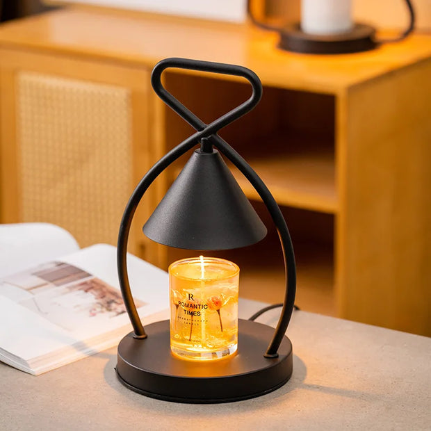 Nordic Creative Styling Aromatherapy Wax Melting Lamp Black Iron Desk Nightlight Romantic Bedlight Melting Candle Lamp