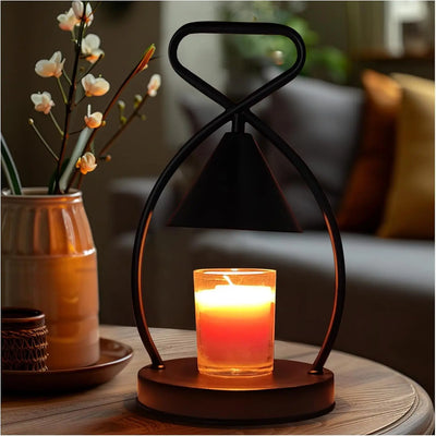 Nordic Creative Styling Aromatherapy Wax Melting Lamp Black Iron Desk Nightlight Romantic Bedlight Melting Candle Lamp