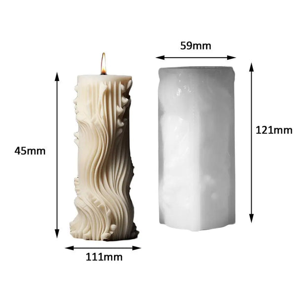 European Cylindrical Aromatherapy Candle Silicone Mold DIY Minimalist Design for Customized Stone Grinding Tool Expansion Gift