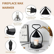 Nordic Creative Styling Aromatherapy Wax Melting Lamp Black Iron Desk Nightlight Romantic Bedlight Melting Candle Lamp