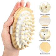 Wood Massage Wash Hair Brush Cellulite And Improved Lymphatic Drainage Shower Bathe Skin Clean Airbag Body Massage Brush