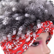 1b/60B Afro Wig Kap w/ Red Band